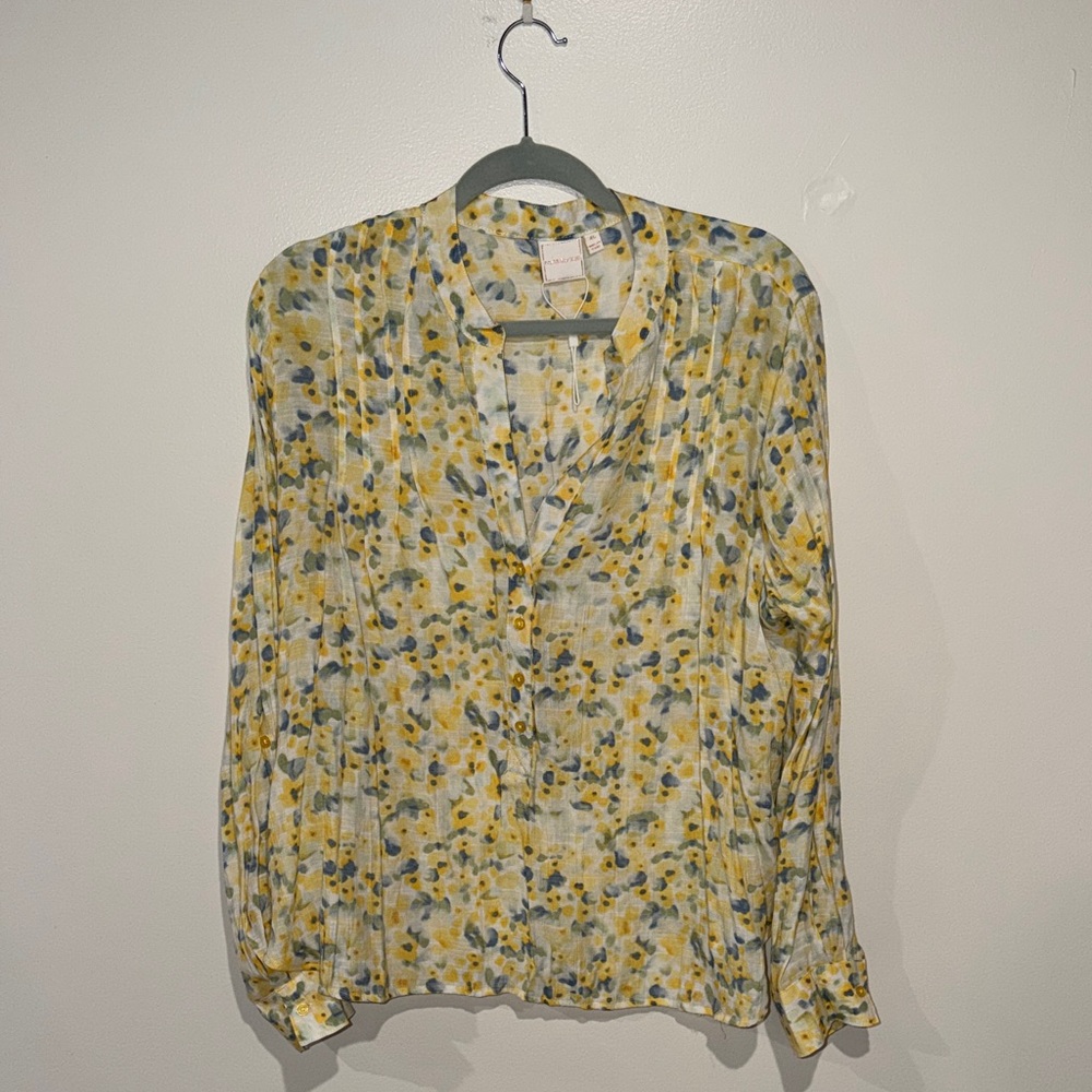 Zac & Rachel Yellow Floral Blouse